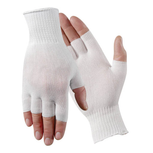 Reusable Knitted Half Finger Nylon Glove Liner (M088) 1