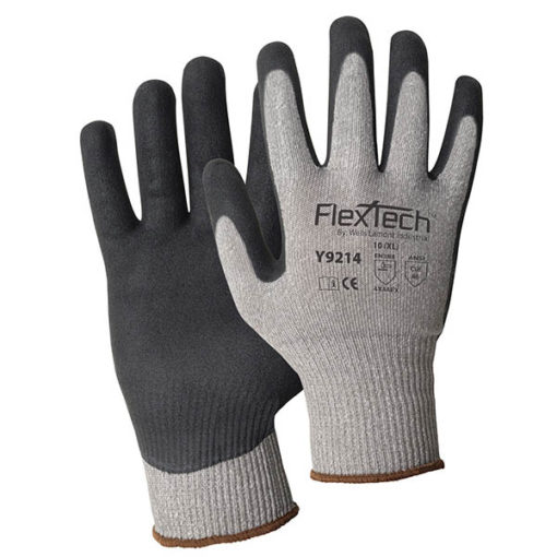 FlexTech Cut Resistant Sandy Nitrile Palm Coated Touchscreen Gloves (Y9214) 1