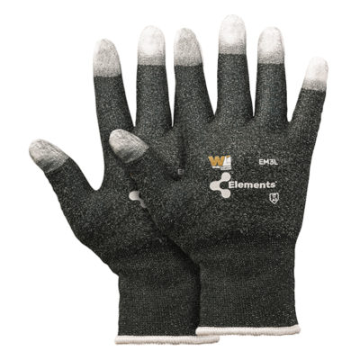 EM3L Metal Fabrication Glove black white fingers A3 cut resistant 2 gloves